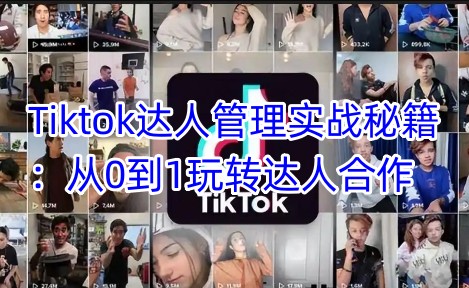 Tiktok达人管理实战秘籍：从0到1玩转达人合作-云创网